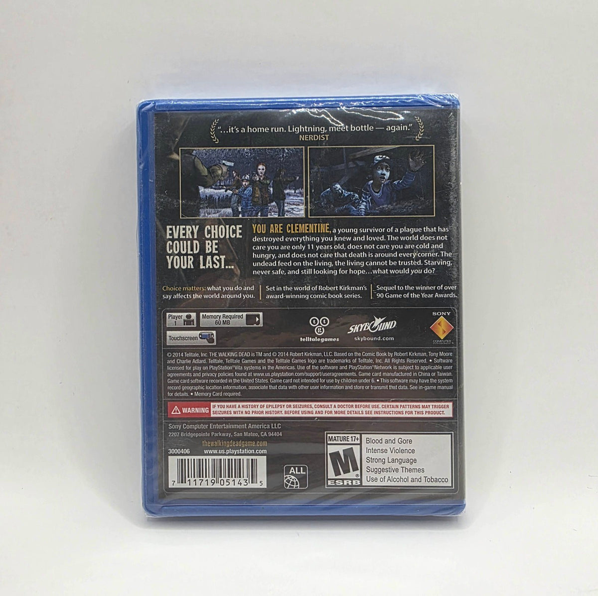 The Walking Dead: Season Two — Factory Sealed (PS Vita)