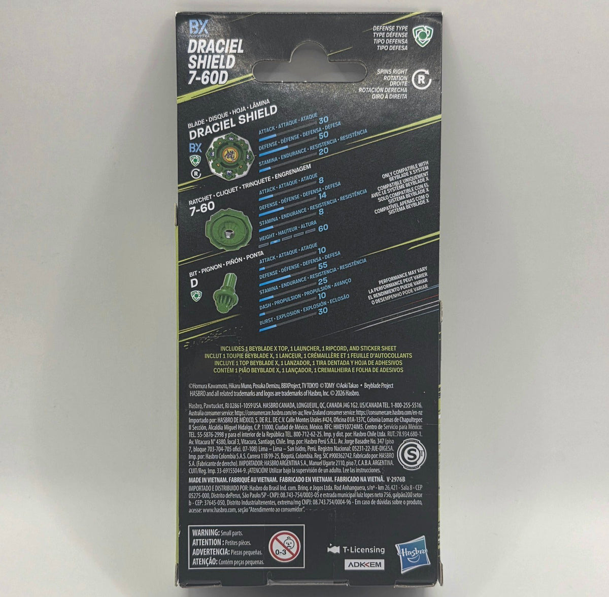 Beyblade X Draciel Shield 7-60D — Top & Launcher Pack