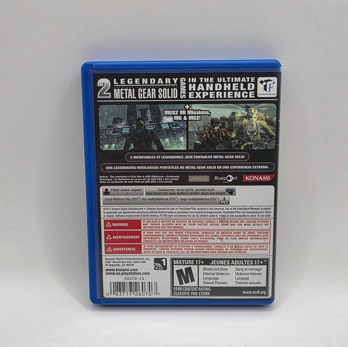 Metal Gear Solid HD Collection (PS Vita)