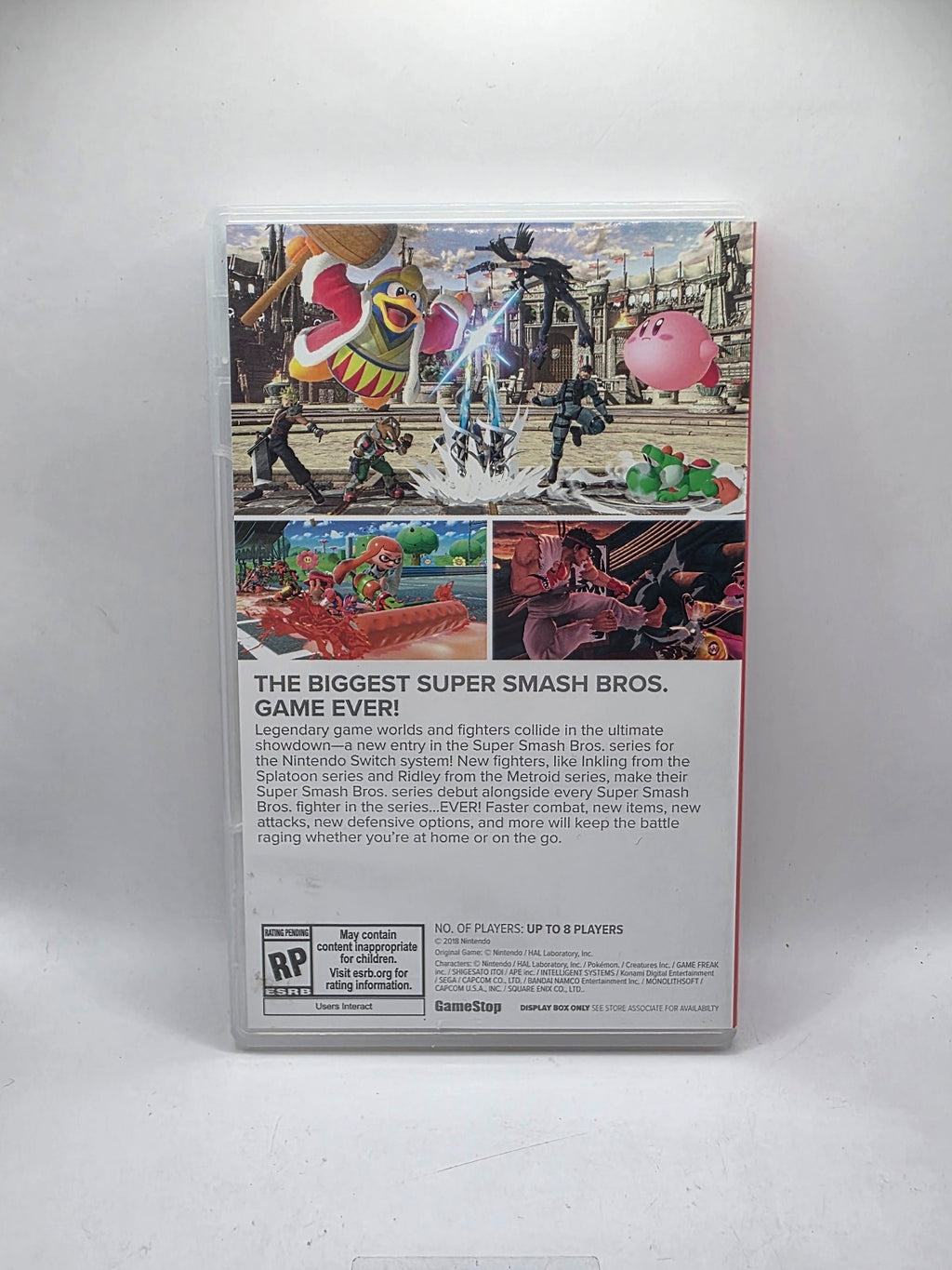 Super Smash Bros. Ultimate Display Box Only — Rating Pending (No Game)