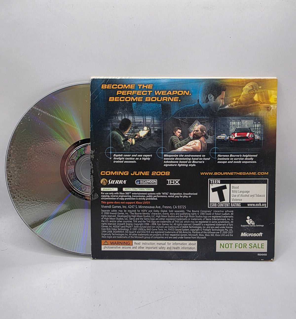 The Bourne Conspiracy Demo Disc for Xbox 360 — CIB