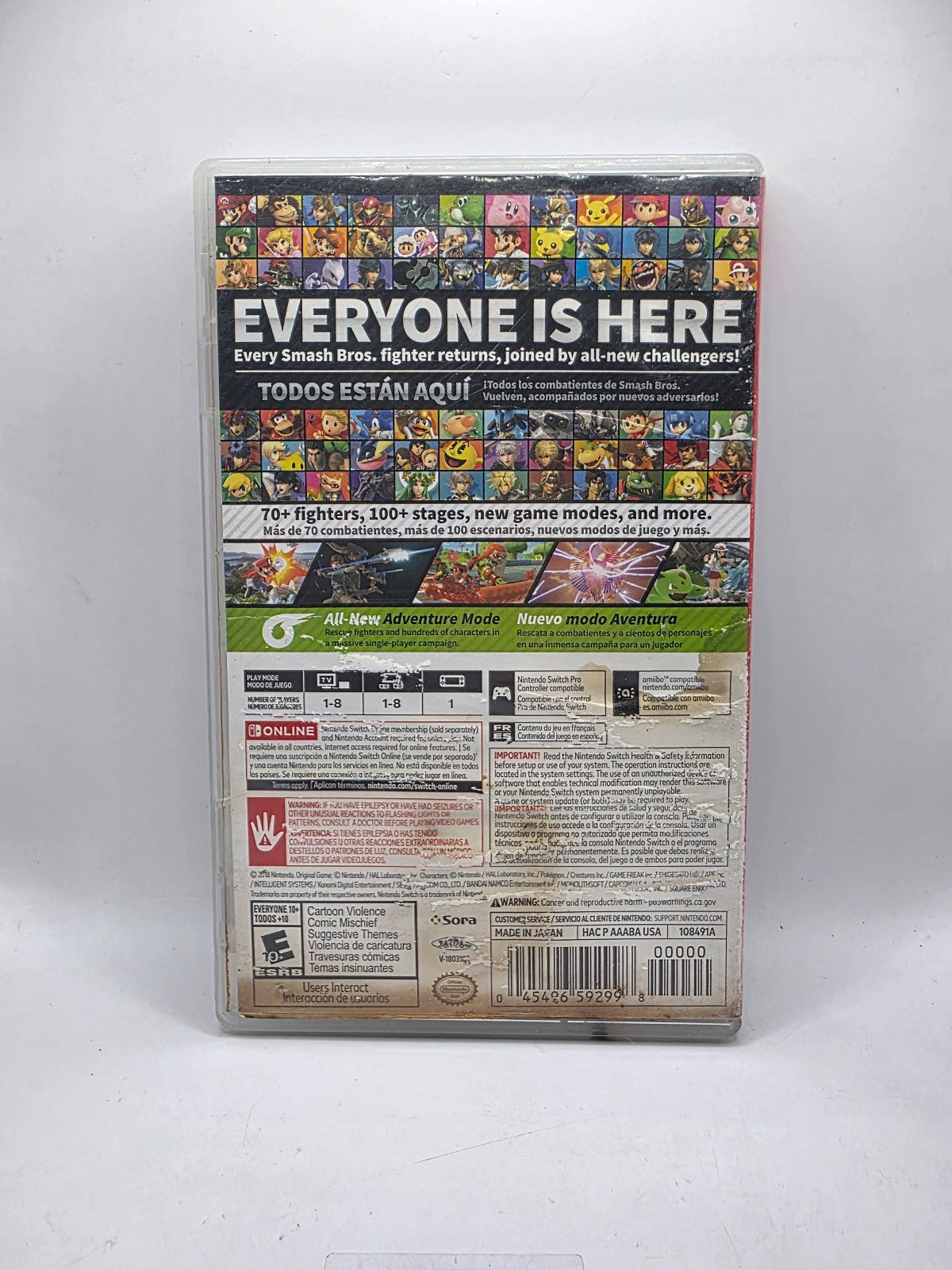 Super Smash Bros. Ultimate for Nintendo Switch — Case & Artwork Only (No Game)