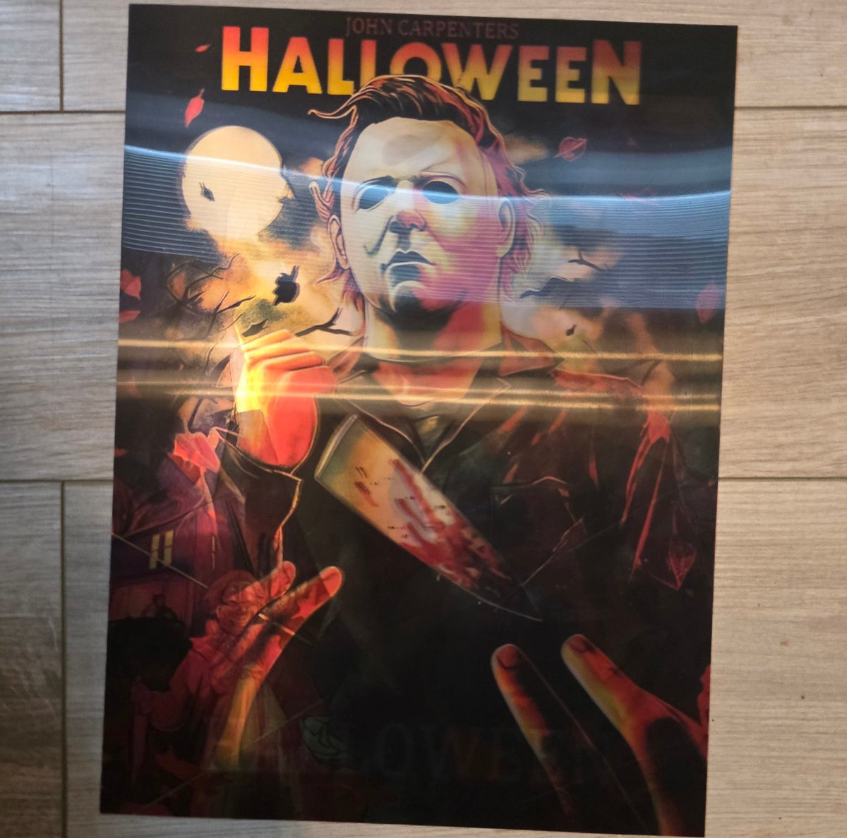 Halloween Michael Myers 3D Holographic Lenticular Poster 12×16 — New