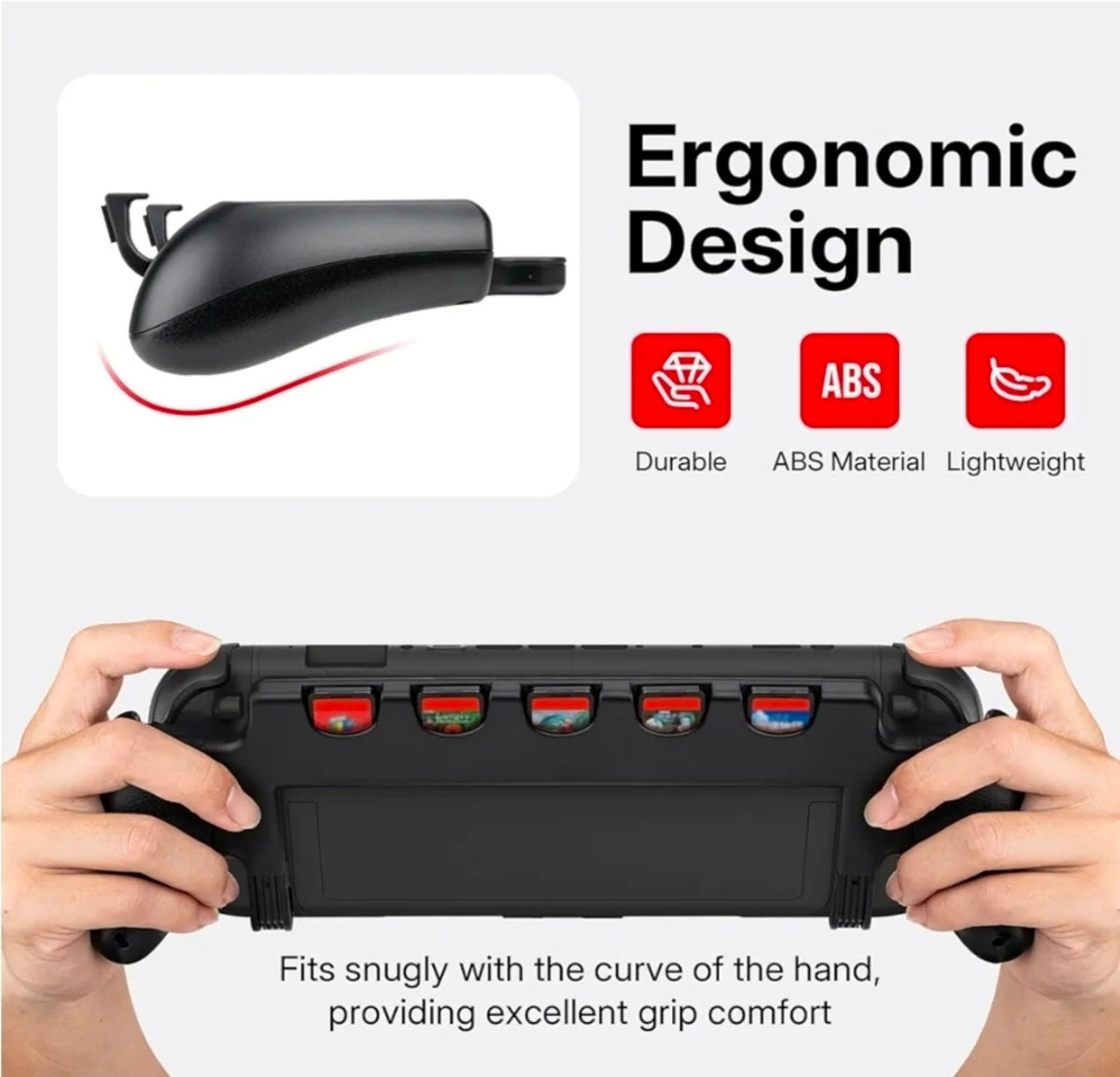 Nintendo Switch 2 Ergonomic Grip Case With 5 Game Storage Slots — NIB
