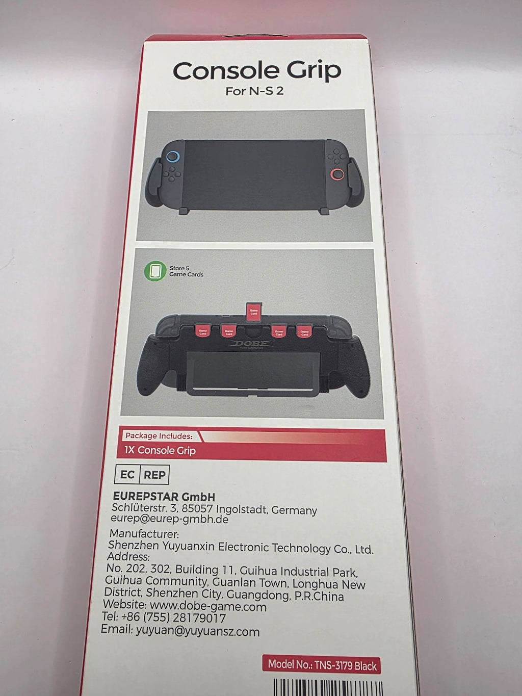 Nintendo Switch 2 Ergonomic Grip Case With 5 Game Storage Slots — NIB