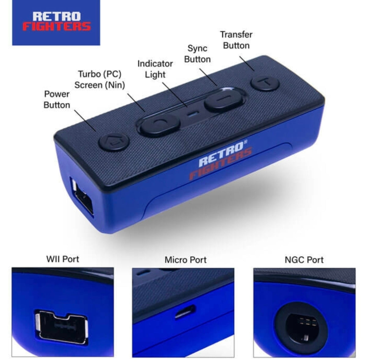 RETROFIGHTERS Wii & GameCube Controller Adapter (Switch / PC)