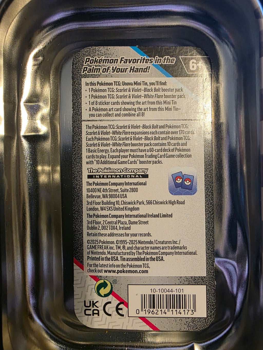 Pokémon TCG Mini Tin with 10 Pokémon Cards — Pre-Owned
