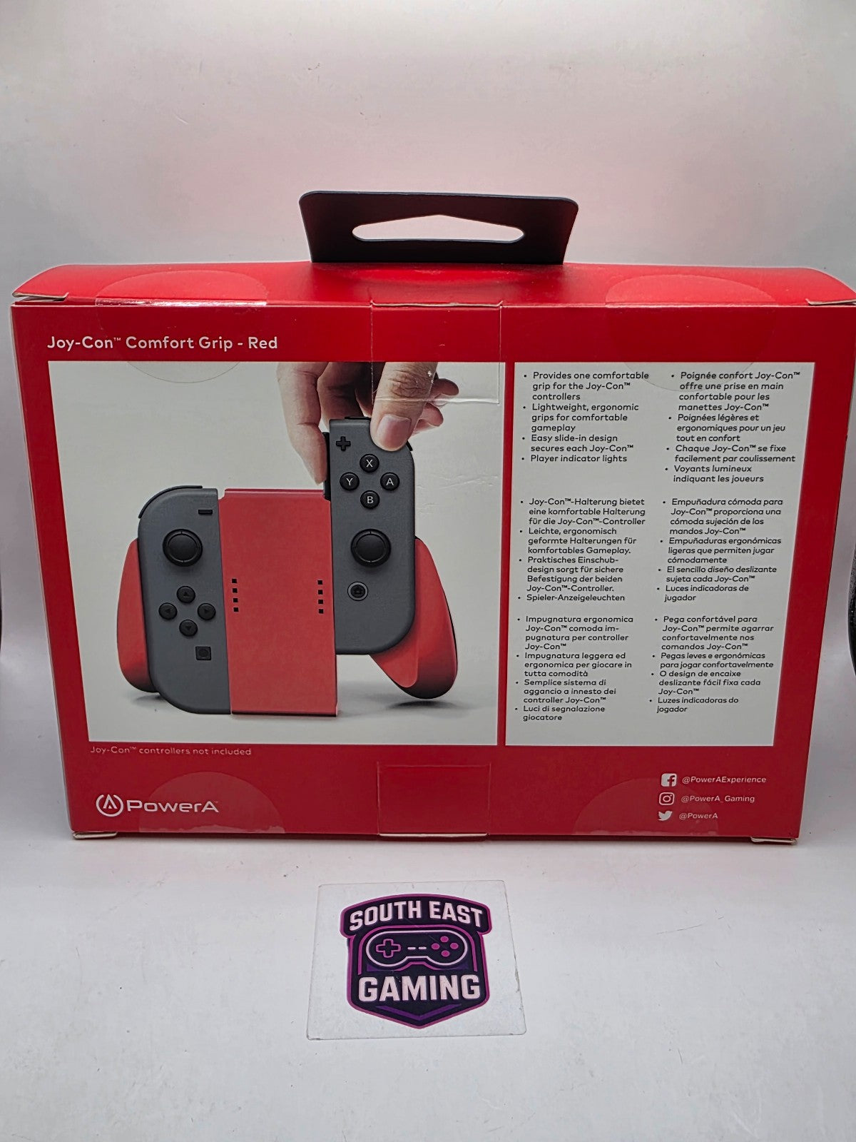 Nintendo Switch Joy-Con Comfort Grip by PowerA — Red (Factory Sealed)
