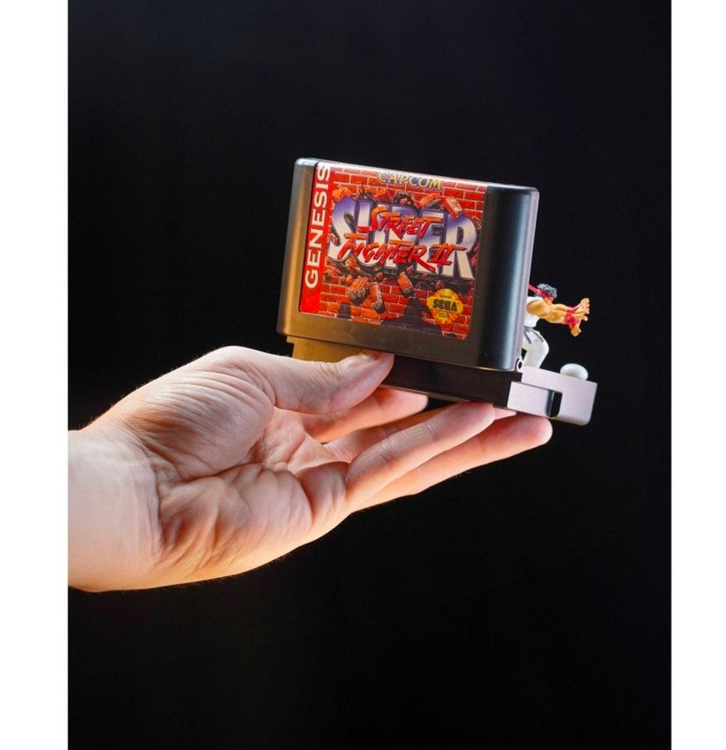 Console Heroes Super Street Fighter II Ken Stage Diorama — Genesis Cart (Sealed)