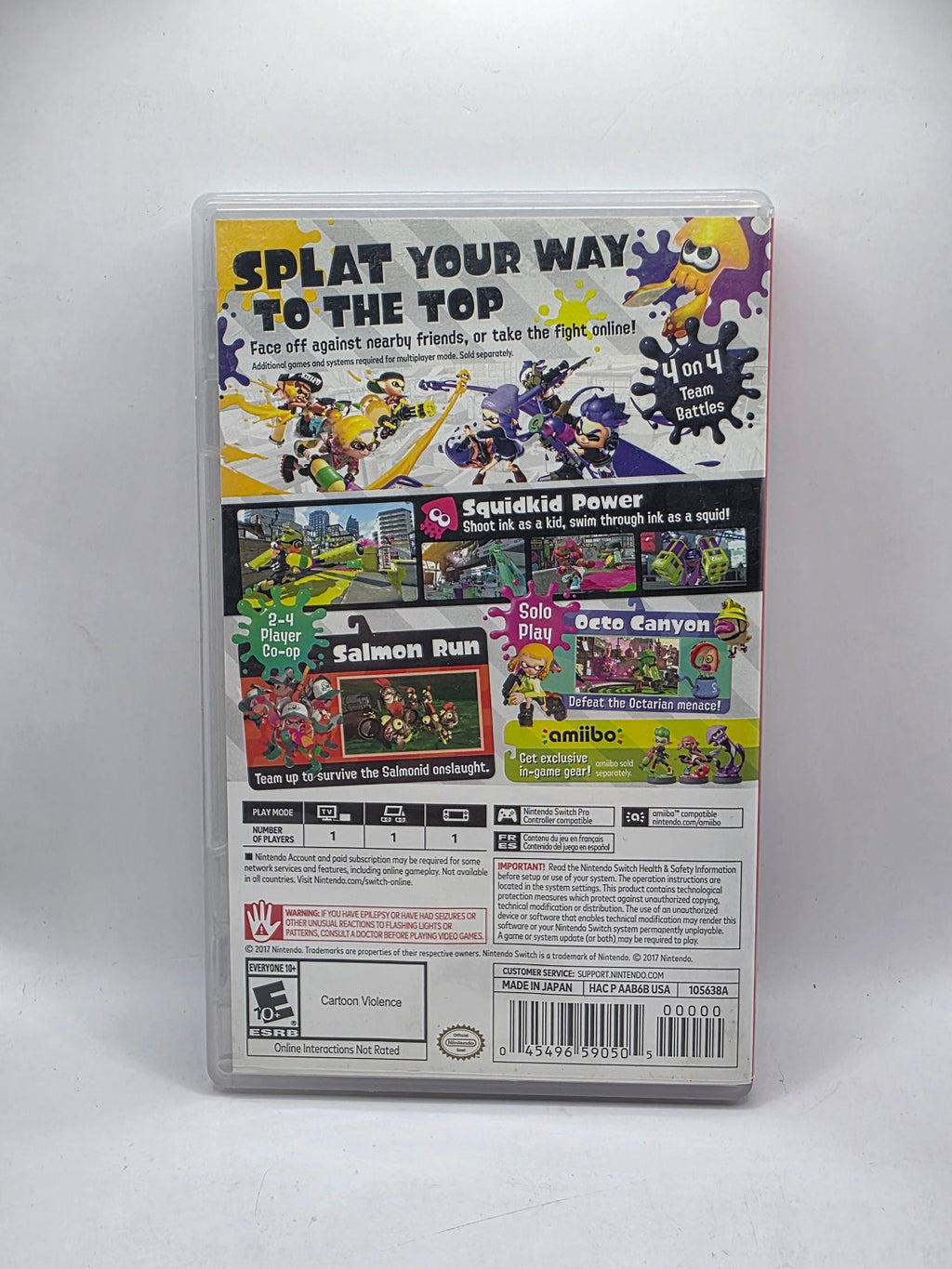 Splatoon 2 for Nintendo Switch — Case & Artwork Only (No Game)