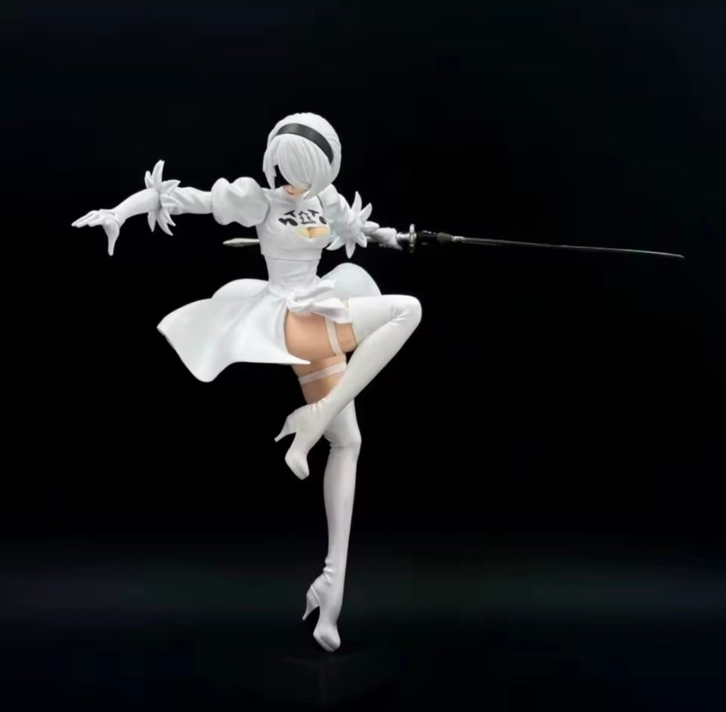 NieR:Automata 2B White Dress Figure — 10" with Base (New)