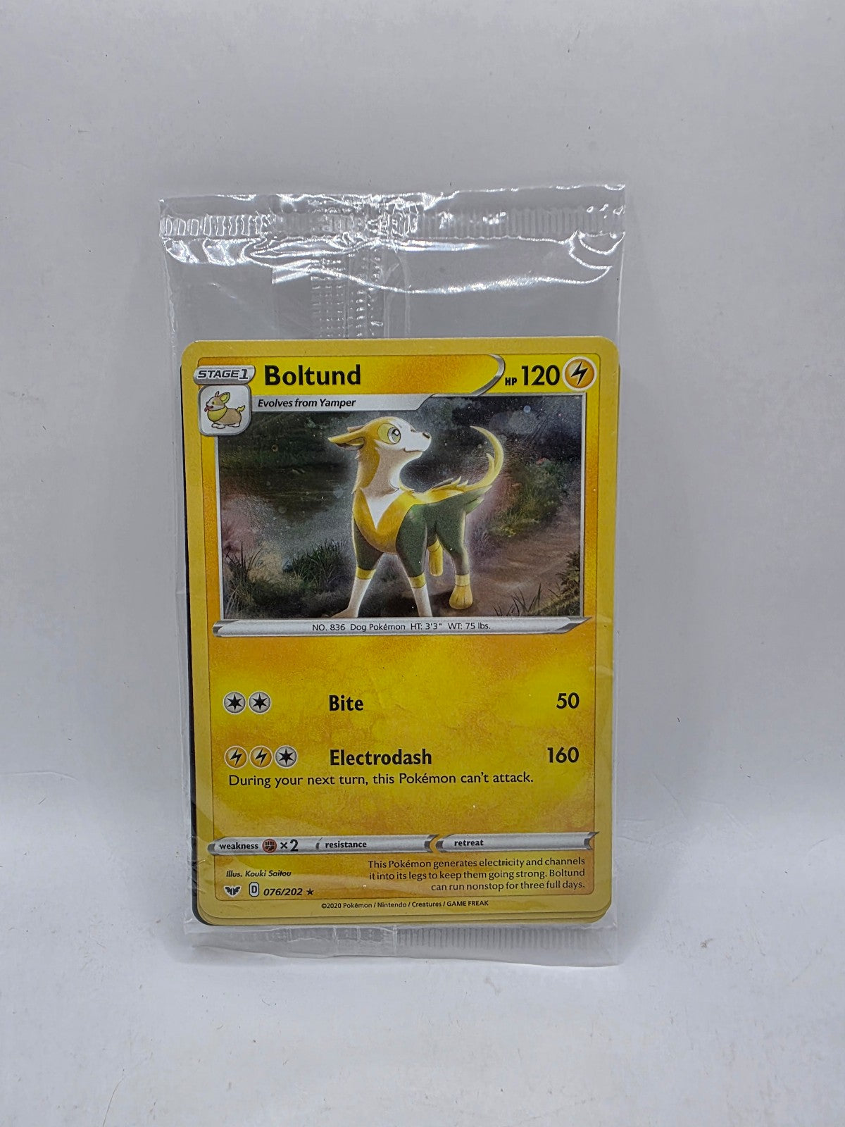 Pokémon Boltund 076/202 Holo Rare Promo Pack — Sealed (Battle Styles)