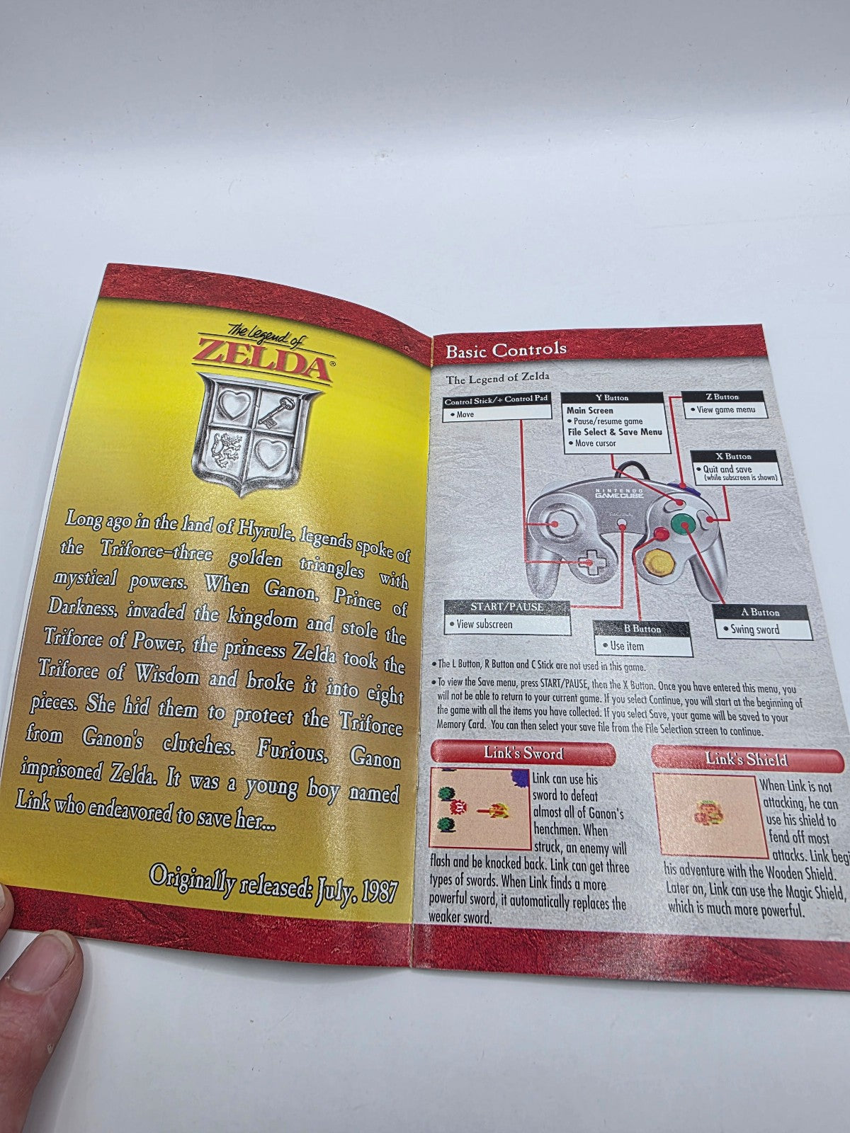 The Legend of Zelda Collector’s Edition GameCube — Manual / Booklet Only