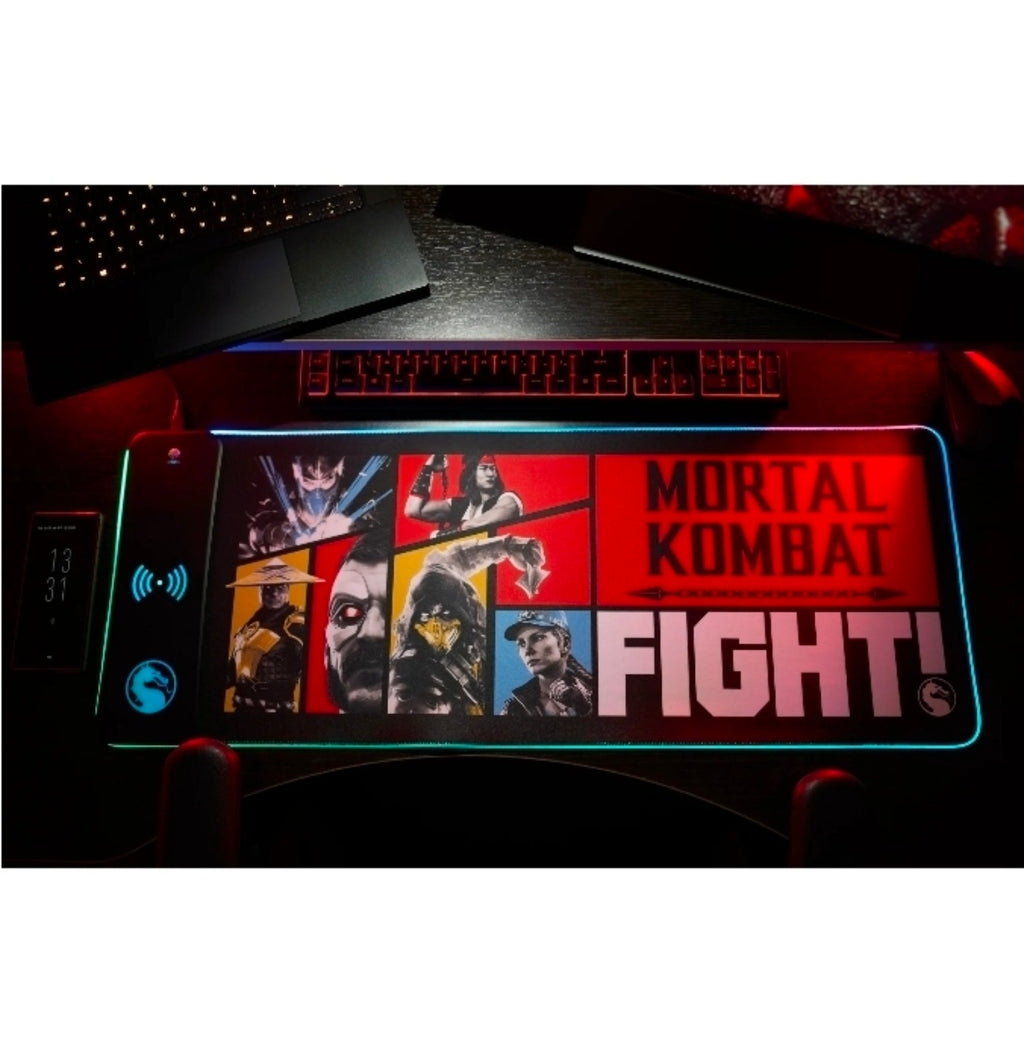 Mortal Kombat 1 Wireless Fast Charger + Oversized RGB Gaming Mat — Numskull
