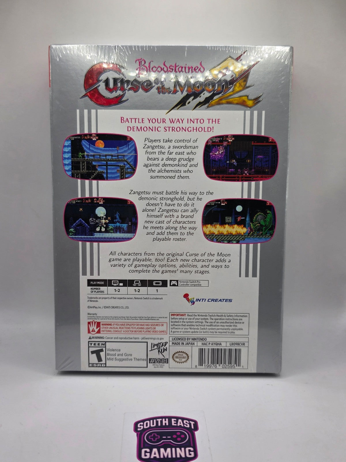 Bloodstained: Curse of the Moon 2 Classic Edition — Limited Run (Switch, Sealed)