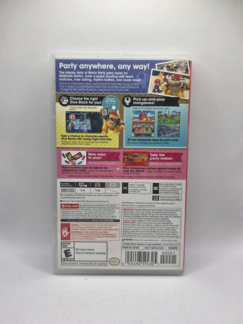 Super Mario Party for Nintendo Switch — Case & Artwork Only (No Game)