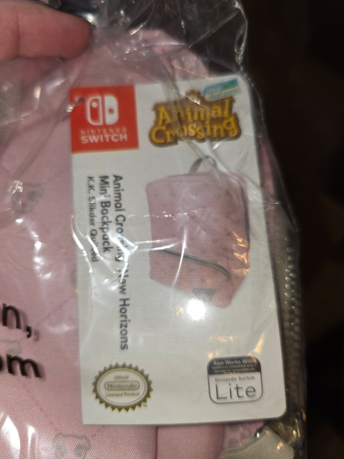 Animal Crossing Mini Backpack Travel Case for Switch / Switch 2 — Pink (New)