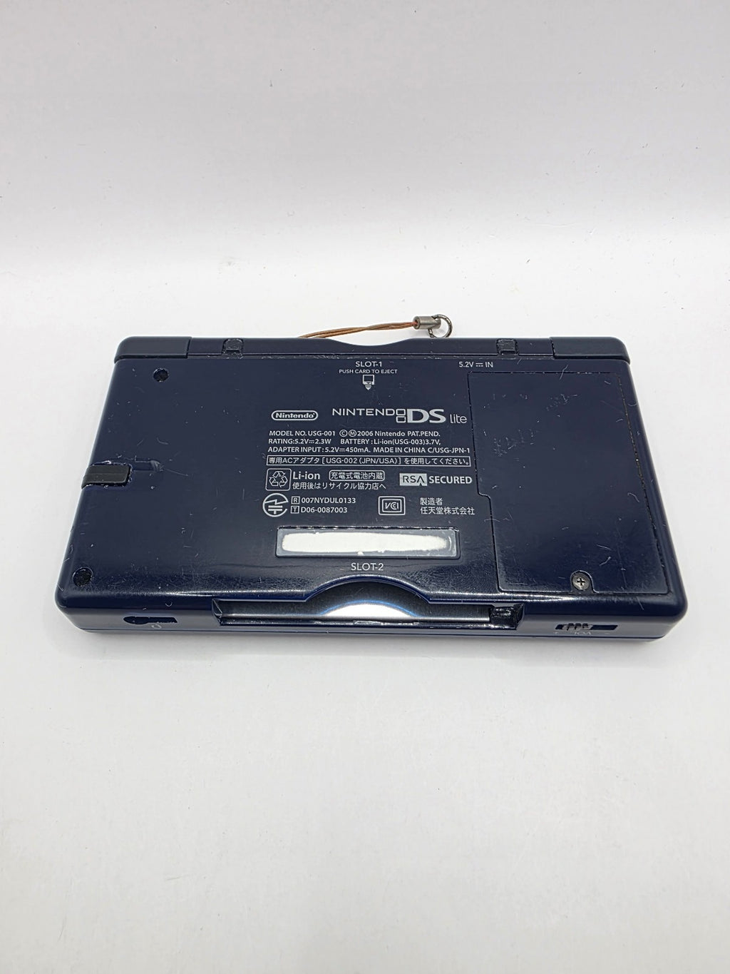 Nintendo DS Lite Enamel Navy — Tested Working (Cosmetic Issues)