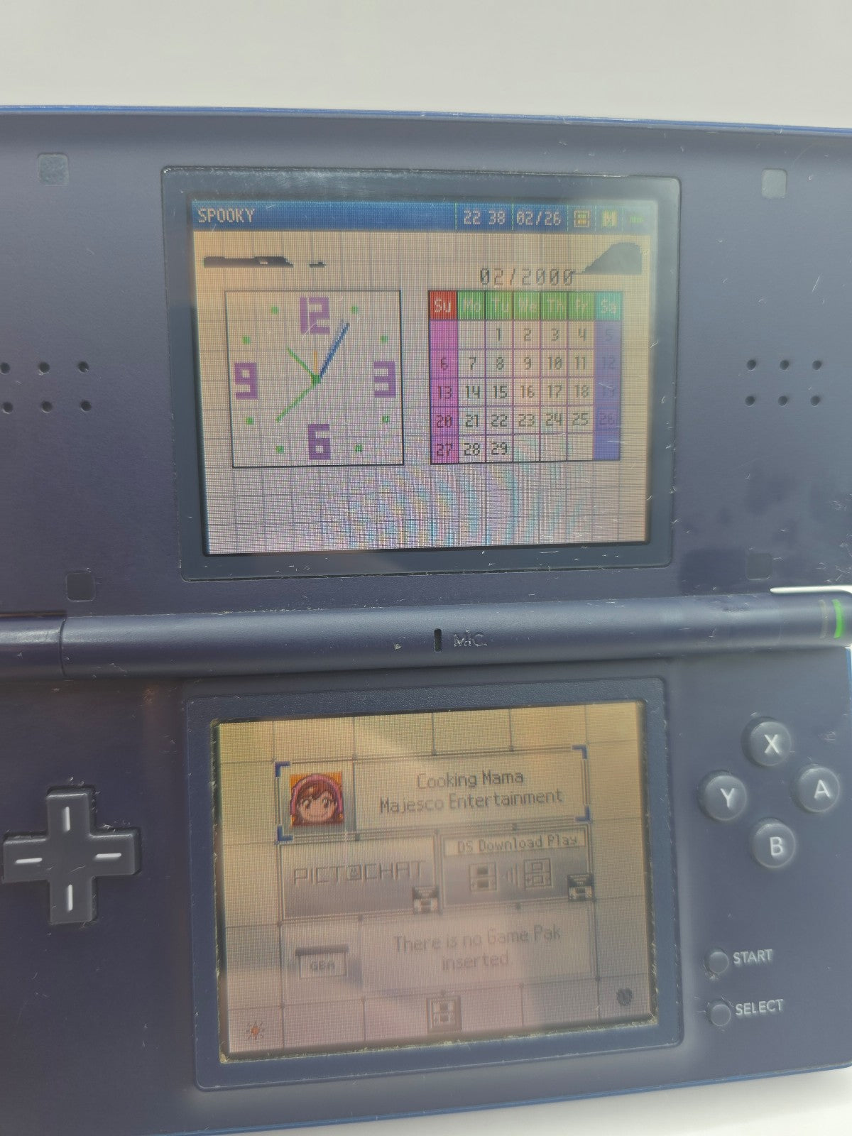 Nintendo DS Lite Enamel Navy — Tested Working (Cosmetic Issues)
