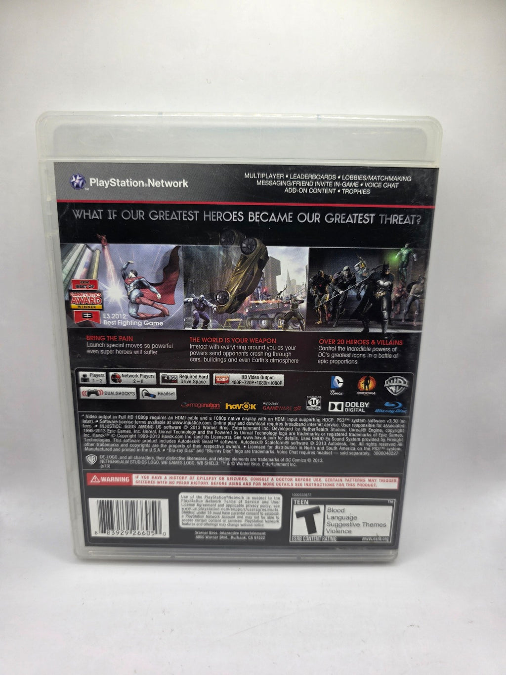 Injustice: Gods Among Us — Complete in Box (PlayStation 3)