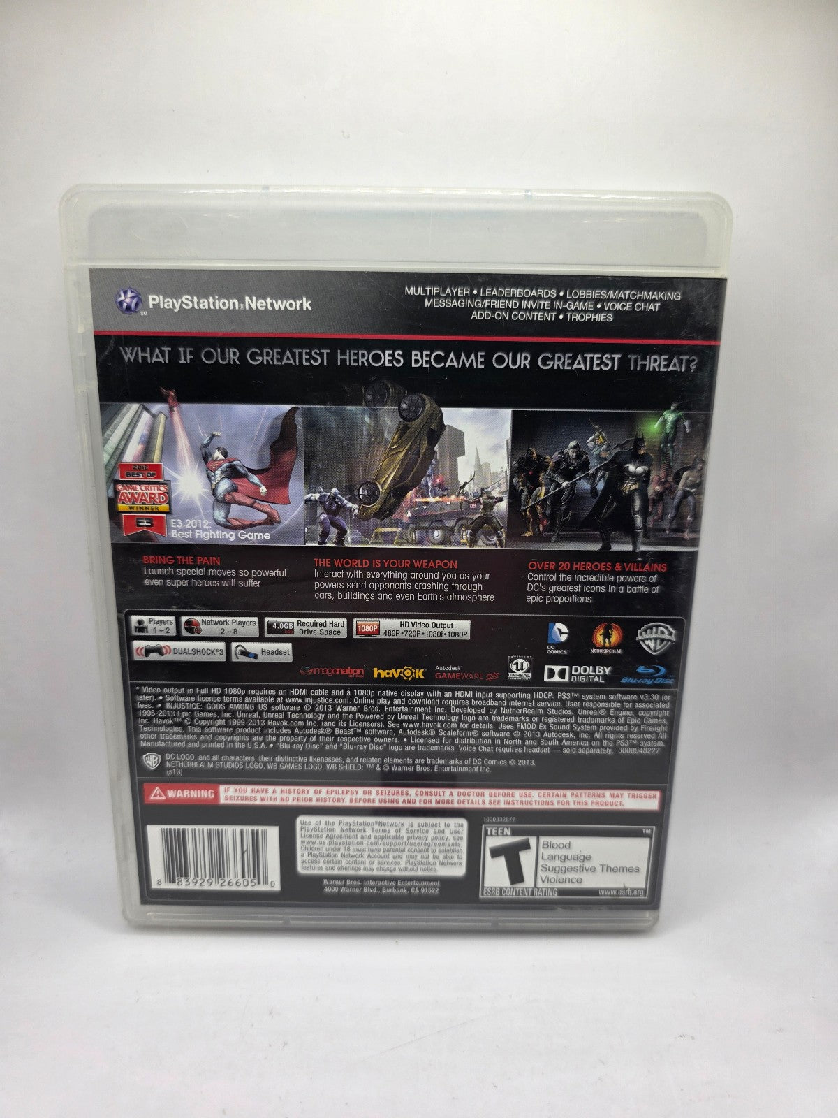 Injustice: Gods Among Us — Complete in Box (PlayStation 3)