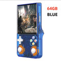 R36 Ultra Handheld — Transparent Blue 64GB (+21,000 Games, New)
