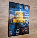 Rick and Morty GTA-Style 3D Holographic Lenticular Poster 12×16 — New