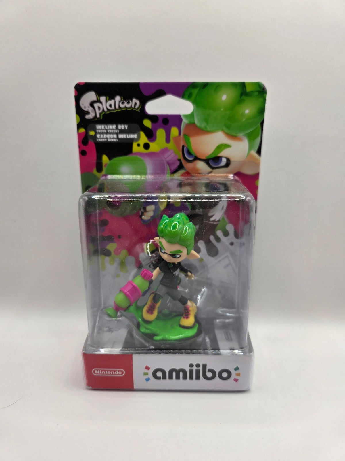 Splatoon Inkling Boy Neon Green amiibo — Factory Sealed