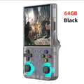 R36 Ultra Handheld — Transparent Black 64GB (+21,000 Games, New)