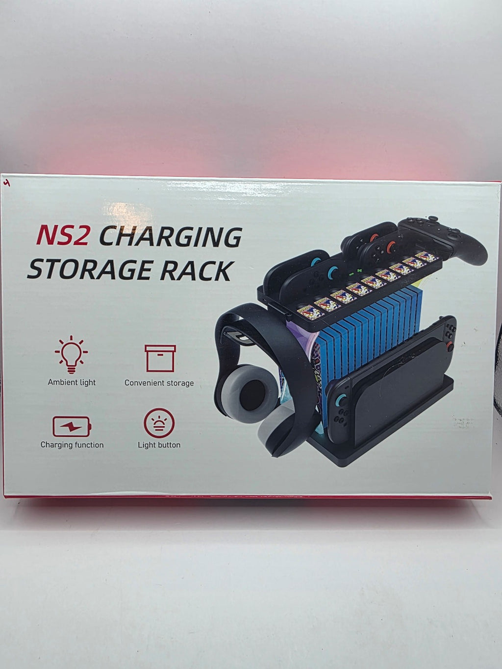 Nintendo Switch 2 Charging Storage Dock & Organizer — RGB (New)