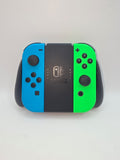 OEM Nintendo Switch Joy-Con Pair — Neon Blue & Neon Green + Grip