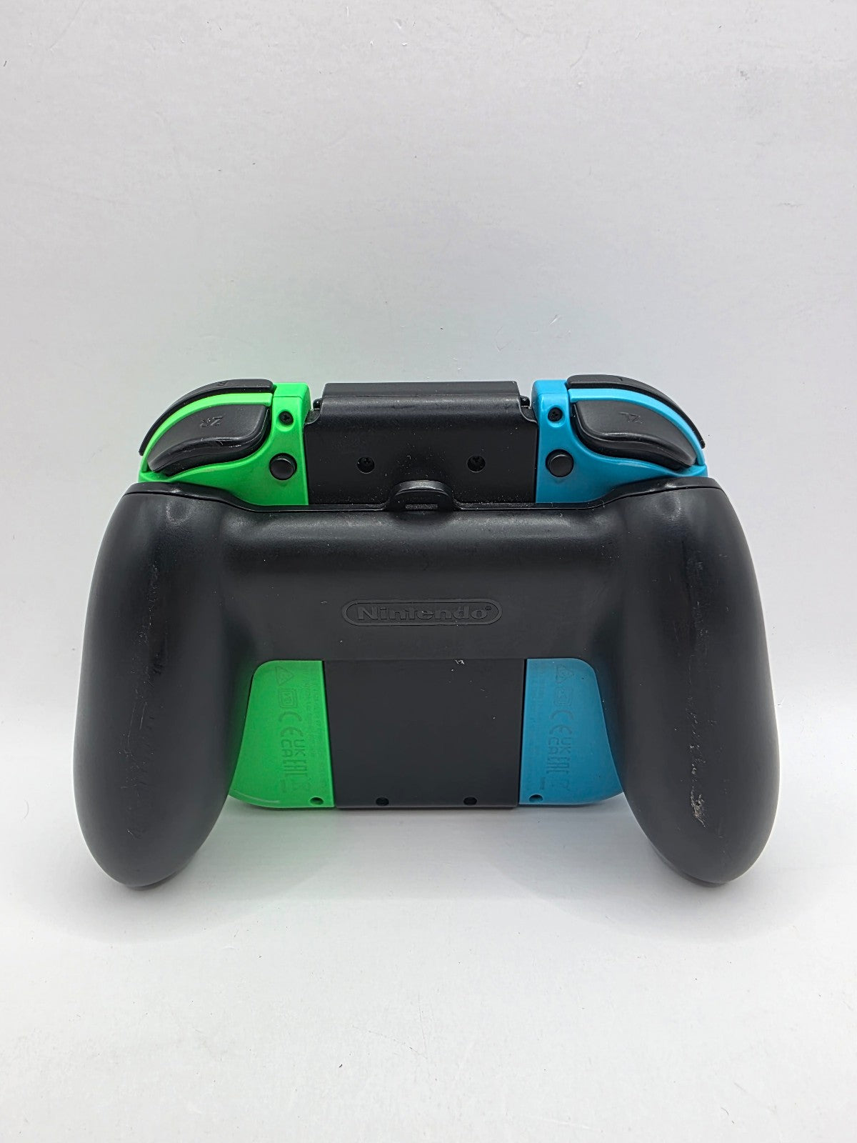 OEM Nintendo Switch Joy-Con Pair — Neon Blue & Neon Green + Grip