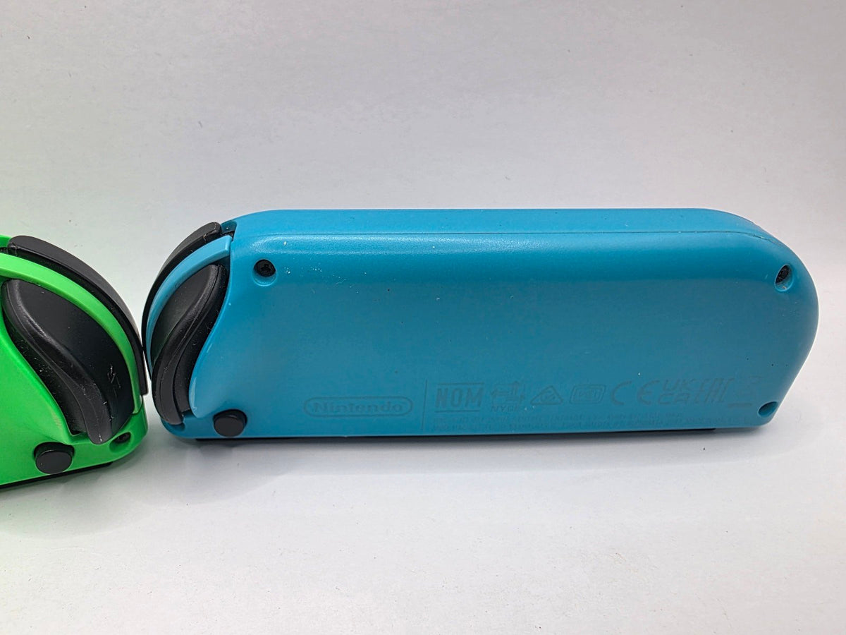 OEM Nintendo Switch Joy-Con Pair — Neon Blue & Neon Green + Grip