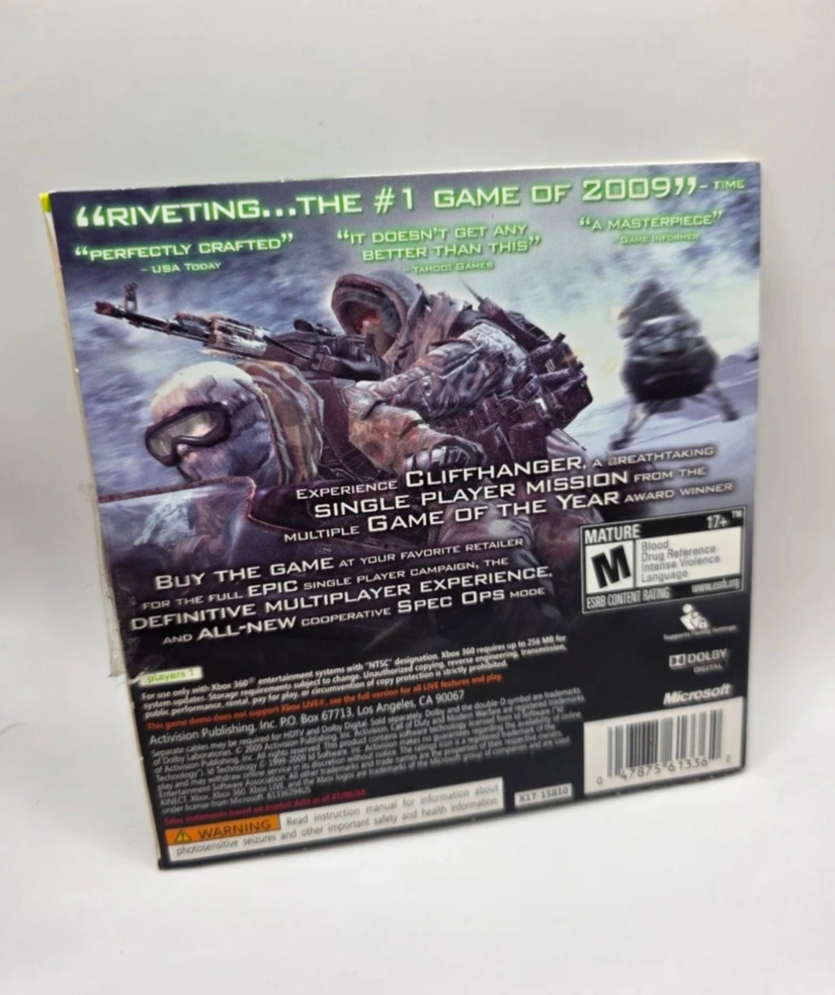 Call of Duty: Modern Warfare 2 Cliffhanger Demo — Xbox 360 CIB
