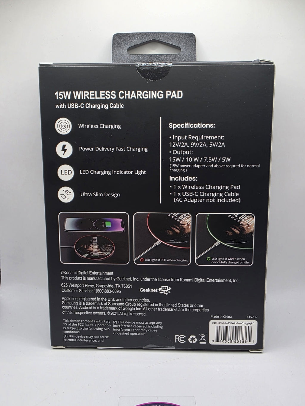 Metal Gear Solid Δ: Snake Eater 15W Wireless Phone Charger — Sealed