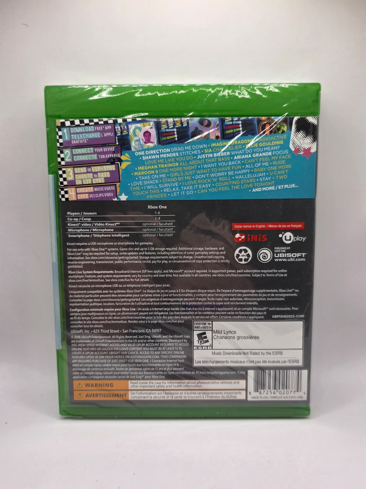 Just Sing — Factory Sealed (Xbox One / Xbox Series X)